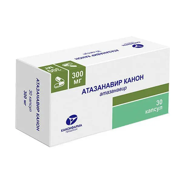 АТАЗАНАВИР капс. 300мг N30 (КАНОНФАРМА, РФ)