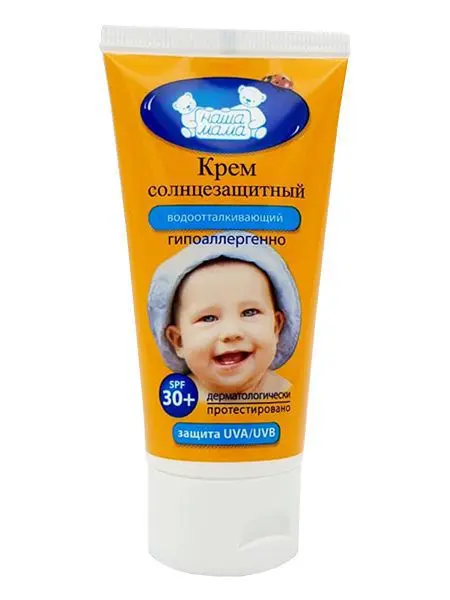 НАША МАМА крем солнцезащит SPF30 водоотталкивающий детский 50мл (Наша Мама, РФ)