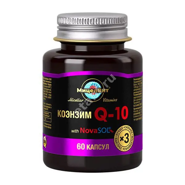 КОЭНЗИМ Q10 Мицелвит капс. 0.8г N60 (КОРОЛЕВФАРМ, РФ)