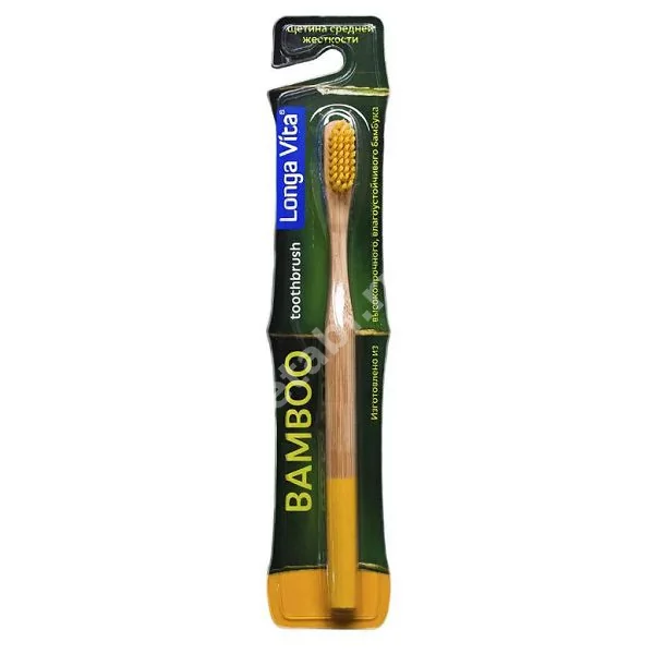 ЛОНГА ВИТА Bamboo зубная щетка средн. жестк. арт.BT-2 (Янгжонг Жинксиа Пластик Продактс энд Руббер, КИТАЙ)