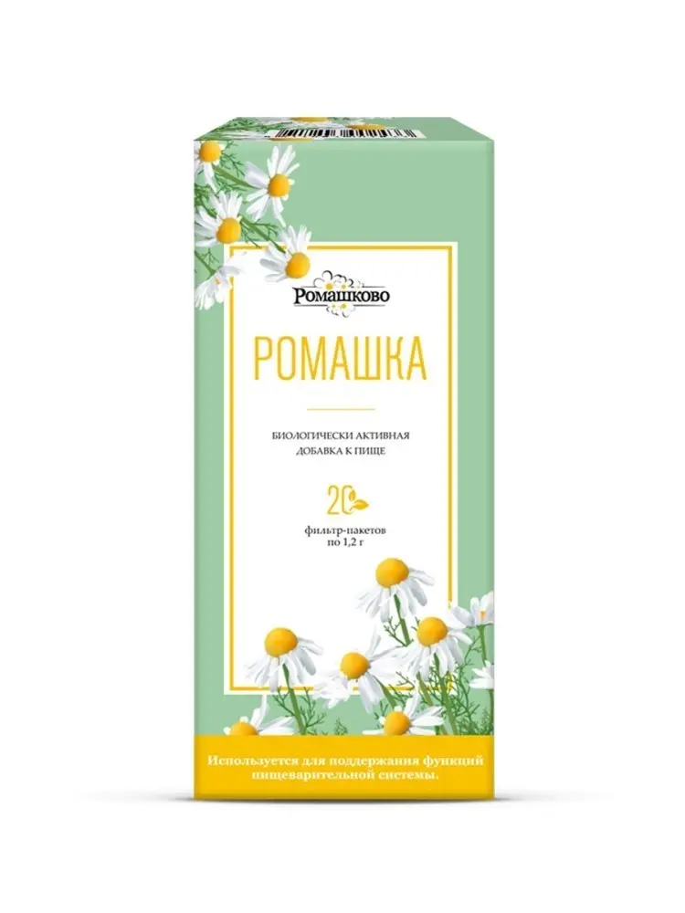 РОМАШКОВО Ромашка фиточай (фильтр-пак.) 1.2г N20 (Калина, БЕЛАРУСЬ)