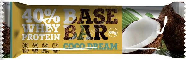 БАЗЕ БАР Coco Dream батончик протеиновый 60г Кокос (Спорт Драйв, РФ)