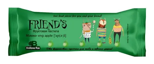 ПАСТИЛА батончик фруктовая 27г Яблоко (Бионова Рус, РФ)