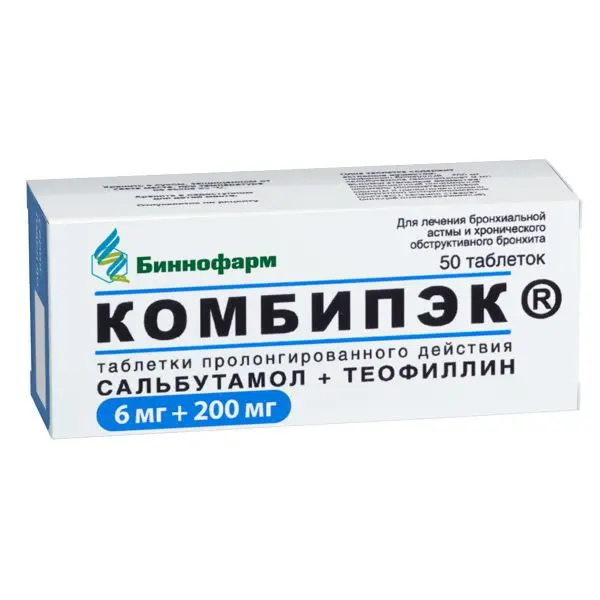 КОМБИПЭК табл. пролонг. 6мг+200мг N50 (БИННОФАРМ, РФ)