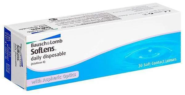 ЛИНЗЫ КОНТАКТНЫЕ Bausch+Lomb Soflens daily disposable 30шт традиц 1день дневн б/цв -1.00 8.6 (Бауш энд Ломб Инкорпорейтед, ФРАНЦИЯ)