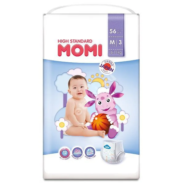 МОМИ (MOMI) подгузники-трусики High Standard 6-11кг р.M N56 (Кью-Вэй , КИТАЙ)