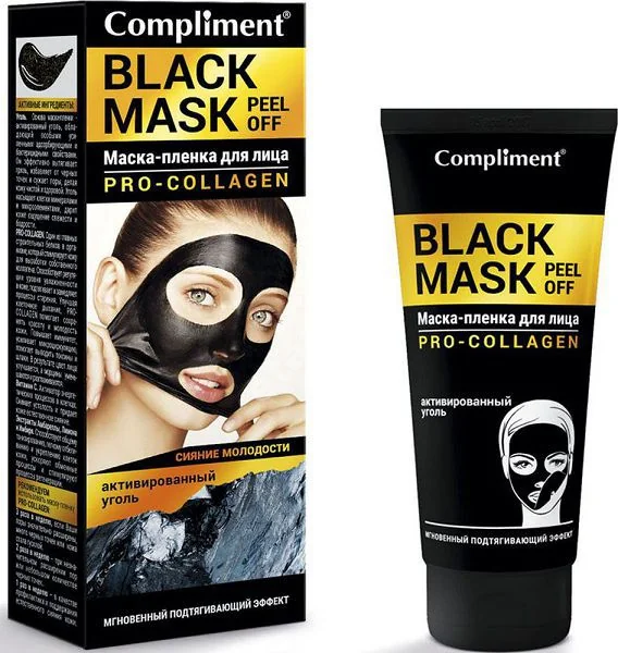 КОМПЛИМЕНТ Black Mask маска-пленка для лица Коллаген 80мл (Ревюел, БОЛГАРИЯ)