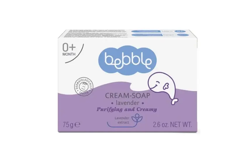БЕББЛ (BEBBLE) крем-мыло 0м+ 75г Лаванда (Лавена, БОЛГАРИЯ)