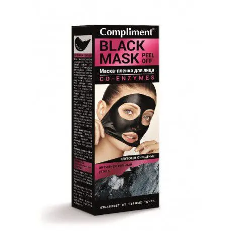КОМПЛИМЕНТ Black Mask маска-пленка для лица Коэнзимы 80мл (Ревюел, БОЛГАРИЯ)