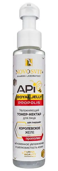 НОВОСВИТ Api Royal Jelly Propolis тонер-нектар для лица увлаж 100мл (ЭЛЬД, РФ)