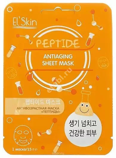 СКИНЛАЙТ (SKINLITE) Elskin маска ткан антивозрастная Пептиды (Эдвин Корея Корпорэйшн, РЕСПУБЛИКА КОРЕЯ)