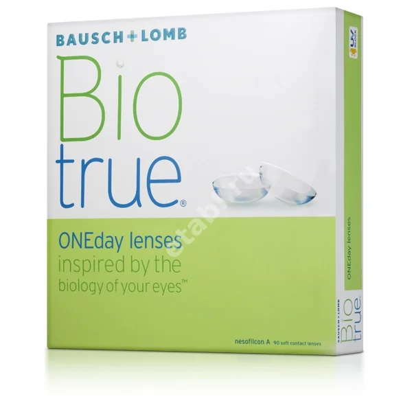 ЛИНЗЫ КОНТАКТНЫЕ Bausch+Lomb Biotrue Oneday 90шт традиц 1день б/цв -1.25 8.6 (Бауш энд Ломб Инкорпорейтед, ФРАНЦИЯ)
