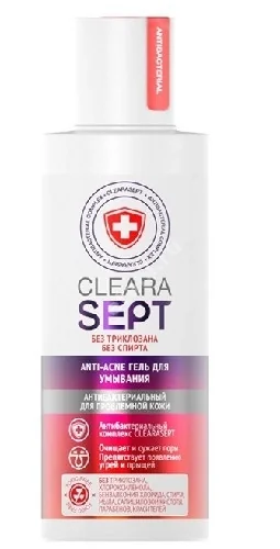 КЛИАСЕПТ (CLEARASEPT) Anti acne гель д/умывания д/проблемн кожи 150мл (АйКью-Косметик, РФ)