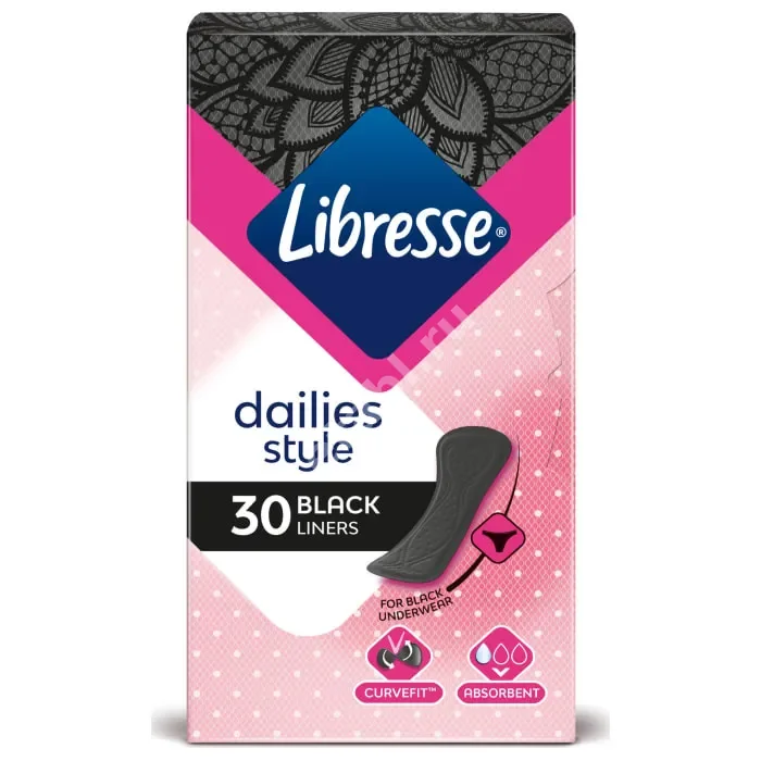 ЛИБРЕСС (LIBRESSE) прокладки ежедневные Black liners N30 (Эссити Хайджин энд Хелс, СЛОВАКИЯ)