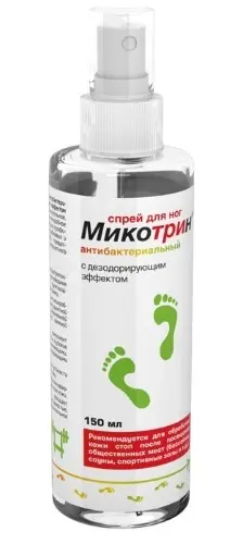 МИКОТРИН спрей для ног антибактер/дезодор 150мл (Реалкосметикс, РФ)