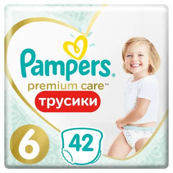 ПАМПЕРС подгузники-трусики Premium Care Pants 15кг+ р.экстра лардж 6 N42 (ПРОКТЕР & ГЕМБЛ , ПОЛЬША)