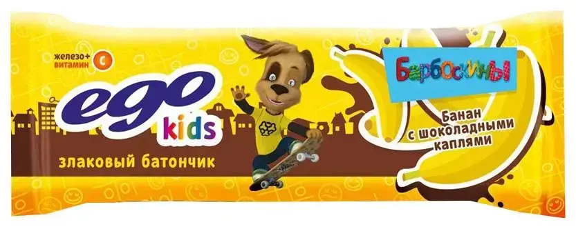 ЭГО Кидс батончик-мюсли 25г Банан в шоколаде/ВитС (Формула Жизни, РФ)