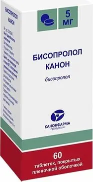 БИСОПРОЛОЛ табл. п.п.о. 5мг N60 (КАНОНФАРМА, РФ)