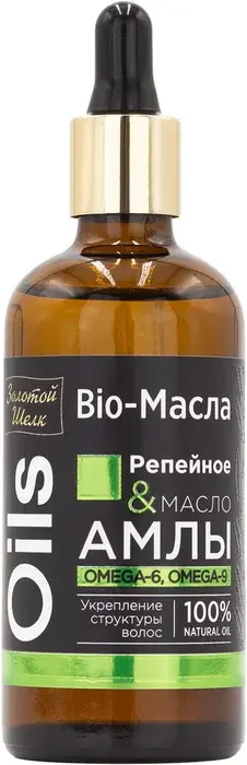 ЗОЛОТОЙ ШЕЛК масло для волос репейное и амлы 100мл (ЭЛЬД, РФ)