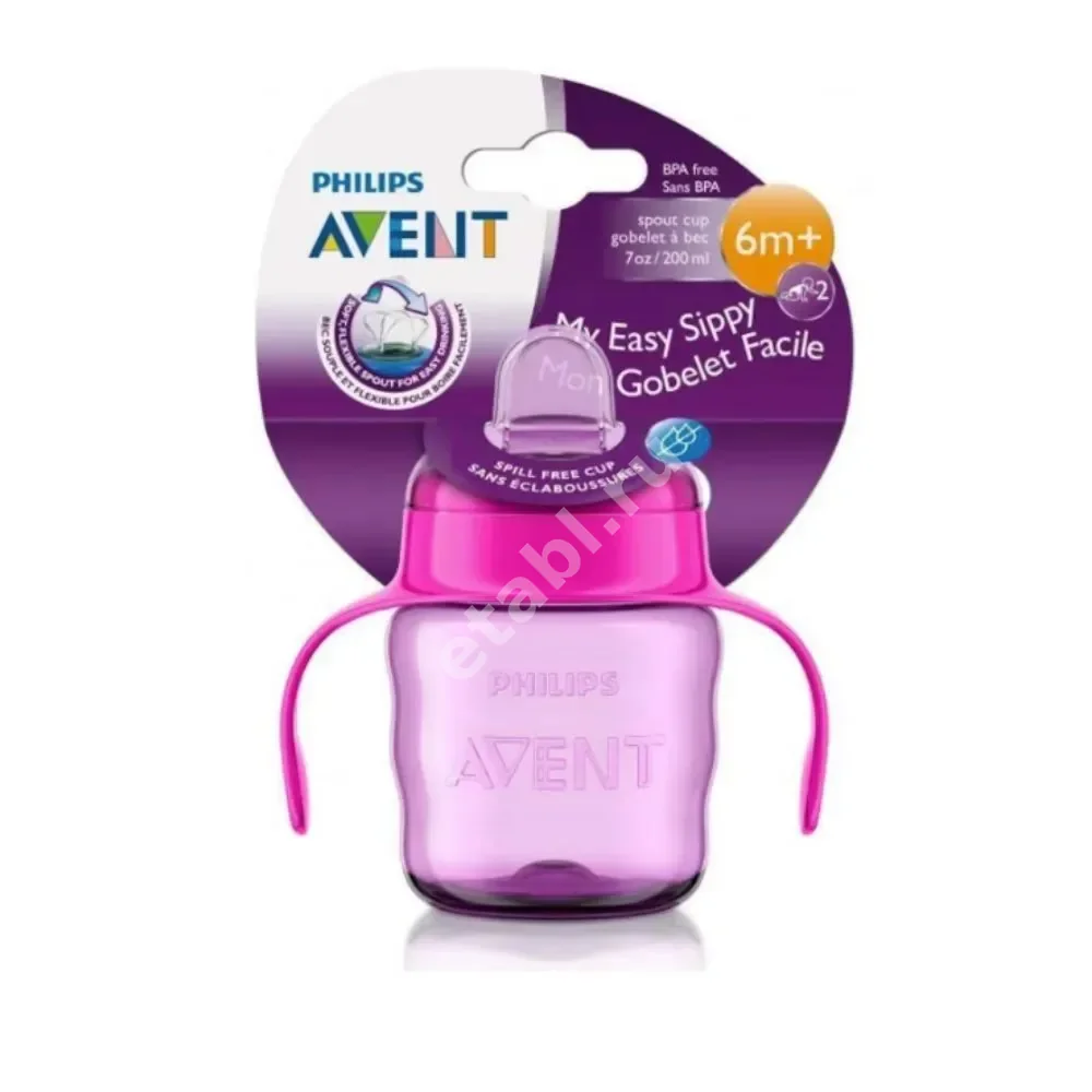 АВЕНТ (Avent) поильник (носик, ручки) пласт. 200мл Comfort 6м+ SCF551/03 роз (ФИЛИПС  ЭЛЕКТРОНИКС, ИНДОНЕЗИЯ/ВЕЛИКОБРИТАНИЯ)