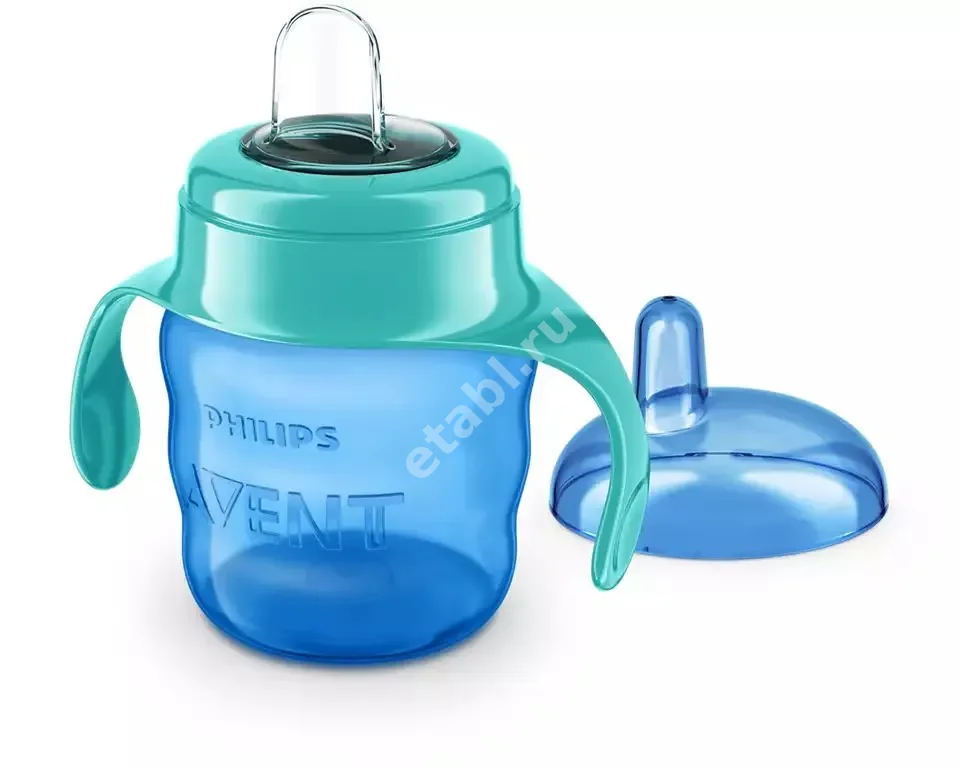 АВЕНТ (Avent) поильник (носик, ручки) пласт. 200мл Comfort 6м+ SCF551/05 голуб (ФИЛИПС  ЭЛЕКТРОНИКС, ИНДОНЕЗИЯ/ВЕЛИКОБРИТАНИЯ)