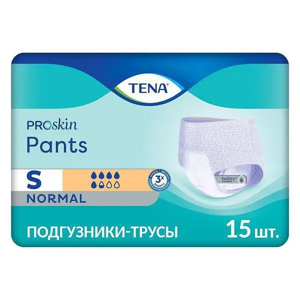 ТЕНА Pants трусы при недержании Normal 5.5кап. р.S 65-85см N15 (Эссити Хайджин энд Хелс, ПОЛЬША)