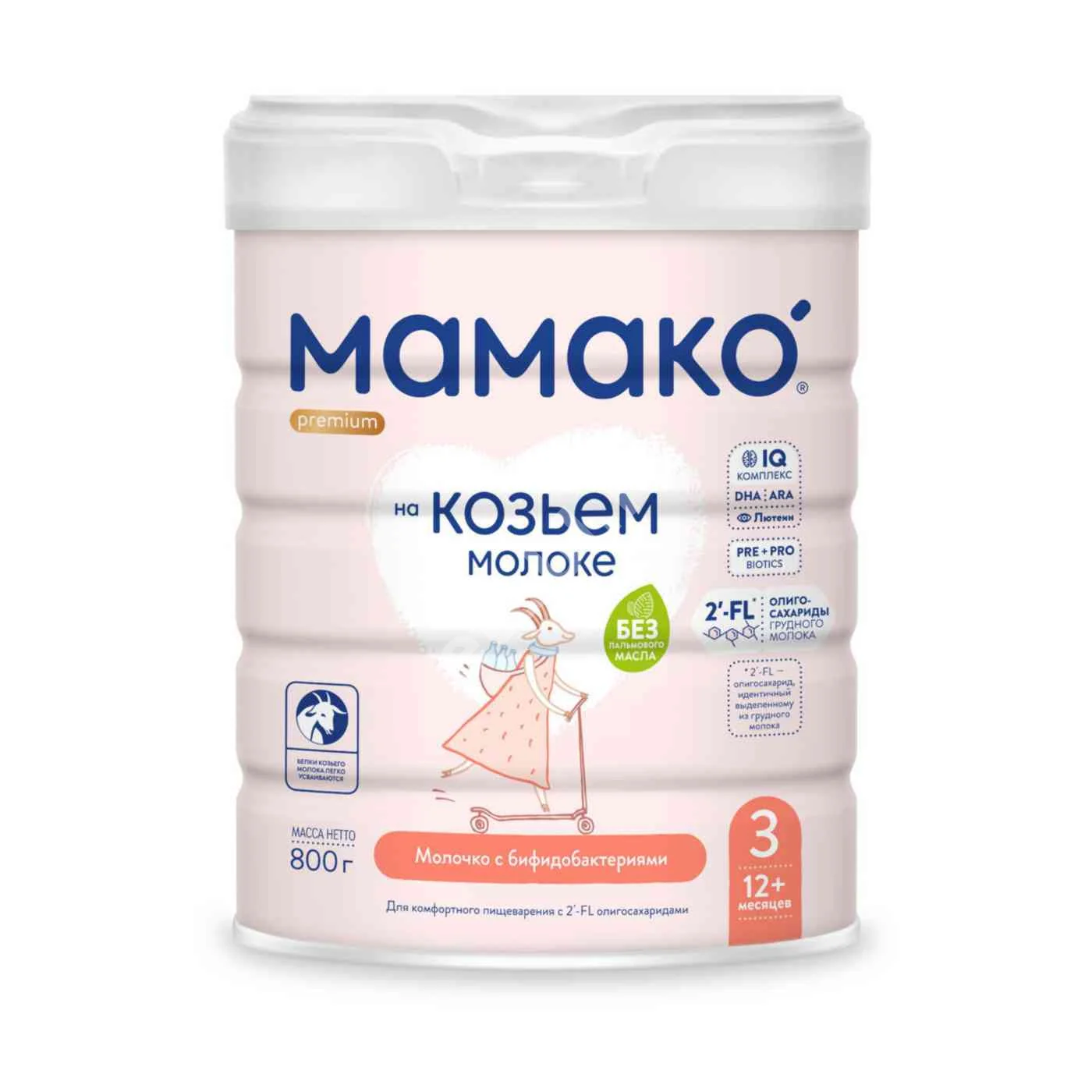 МАМАКО Премиум напиток сухой молочный Молочко детское 3 12+ 800г (Индастриас Лактис Астурианас, ИСПАНИЯ)