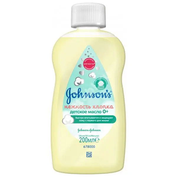 ДЖОНСОНС БЕБИ Нежность хлопка масло детское 200мл (ДЖНС&ДЖНС, ИТАЛИЯ)