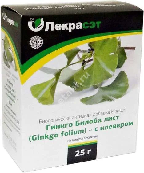 ГИНКГО БИЛОБА с клевером 25г N1 (Лекра-СЭТ, РФ)