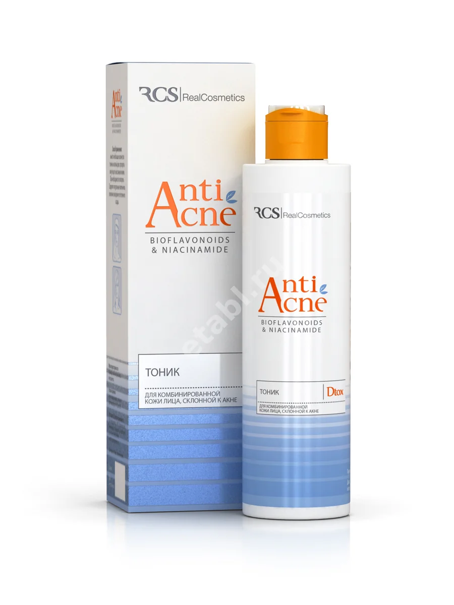 РЕАЛКОСМЕТИК (RCS) Anti acne тоник для лица д/комбинир кожи 200мл (Реалкосметикс, РФ)