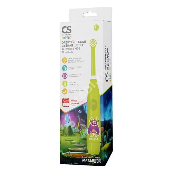 ЗУБНАЯ ЩЕТКА СиЭс Медика электр/ая арт.CS-462-G Kids (СИЭС МЕДИКА, КИТАЙ)