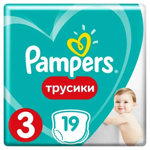 ПАМПЕРС подгузники-трусики Pants 6-11кг р.миди N19 (Проктер энд Гэмбл Индочайна, РФ/ПОЛЬША)