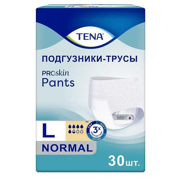 ТЕНА Pants трусы при недержании Normal 5.5кап. р.L 100-135см N30 (Эссити Хайджин энд Хелс, РФ/ПОЛЬША)