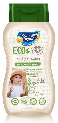 СОЛНЦЕ и ЛУНА ЭКО пена д/ванны 0м+ 200мл Череда/Зверобой (КОТТОН КЛАБ, РФ)