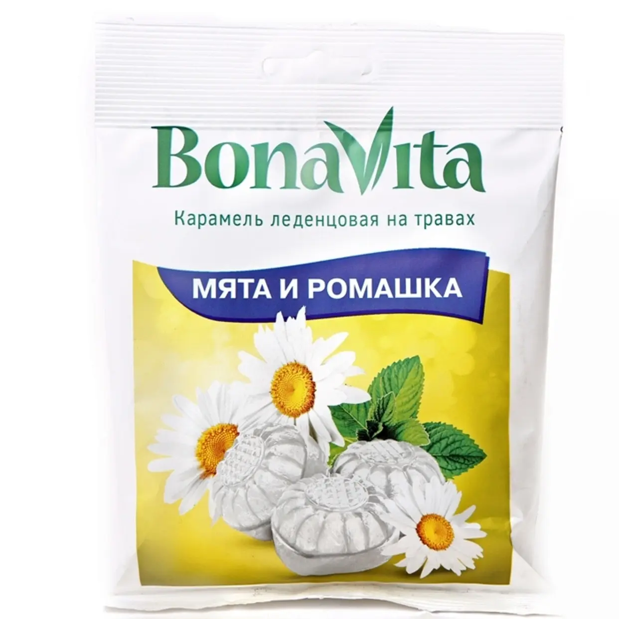 БОНА ВИТА карамель леденцовая 60г Мята/Ромашка/Витамин С (Формула Жизни, РФ)