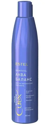 ЭСТЕЛЬ (ESTEL) Curex Aqua Balance шампунь для всех типов волос 300мл (Юникосметик, РФ)