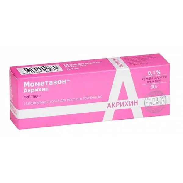 МОМЕТАЗОН крем (туба) 0.1% - 30г N1 (АКРИХИН, РФ)