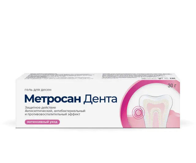 МЕТРОСАН ДЕНТА гель для десен антибактер. 30мл (Фарметрикс, РФ)