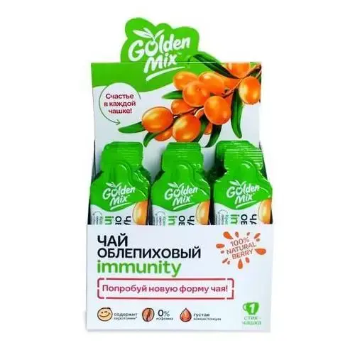 ГОЛДЕН МИКС чай облепиховый Immunity (стик) 18г N21 (Алтайский Букет, РФ)