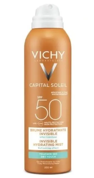 ВИШИ (VICHY) Капиталь Солей спрей-вуаль солнцезащит SPF50 увлаж 200мл (Сопрокос, ФРАНЦИЯ)
