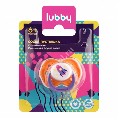 ЛАББИ (Lubby) пустышка силик. скошен 6м+ 5520 Русские мотивы (Голд Лист АГ Китай, КИТАЙ)