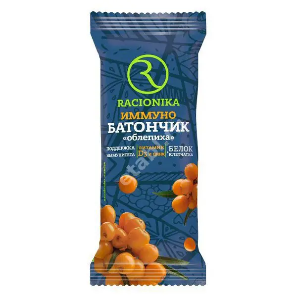 РАЦИОНИКА Иммуно батончик глазир. 30г Облепиха (ЮПЕКО, РФ)