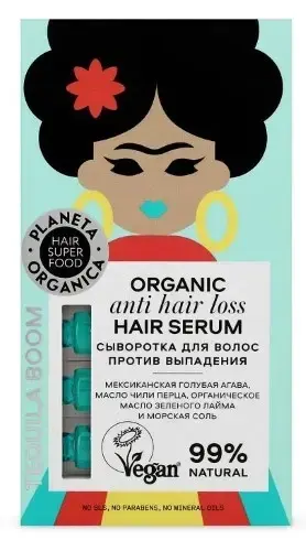 ПЛАНЕТА ОРГАНИКА Hair Super Food сыворотка для волос против выпадения (амп.) 5мл N7 (Планета Органика, РФ)