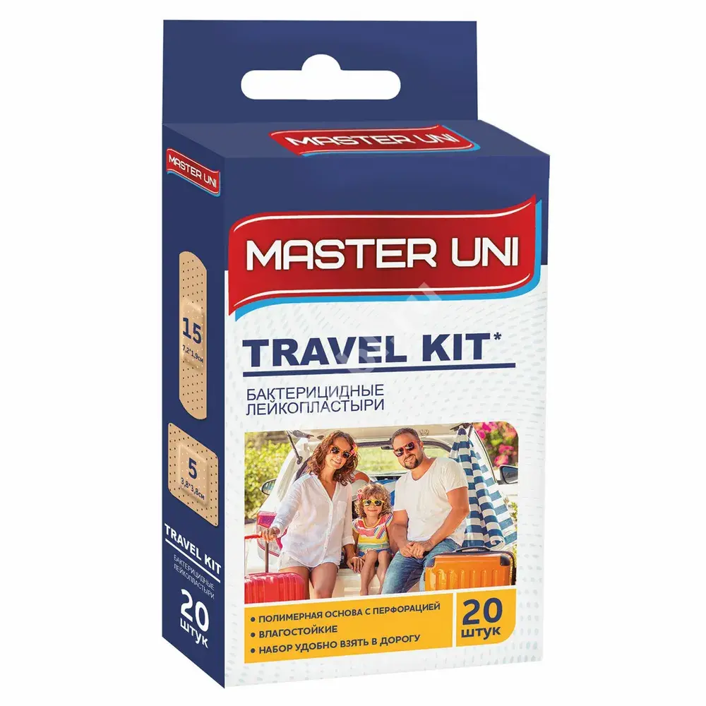 ПЛАСТЫРЬ бактерицид. Мастер Юни водост. полимер. 1.9х7.2см N20 (ФАРМЛАЙН, ВЕЛИКОБРИТАНИЯ)