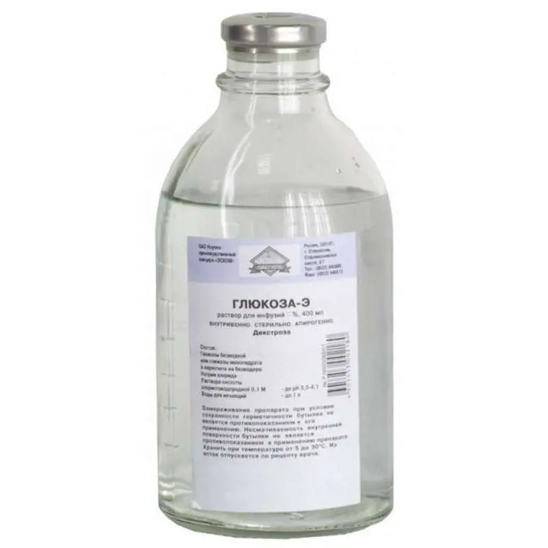 ГЛЮКОЗА р-р д/инф. (фл.) 10% - 400мл N15 (Эском НПК, РФ)