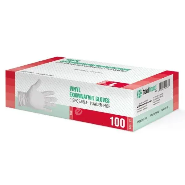 ПЕРЧАТКИ МЕДИЦИНСКИЕ нестер. винил. р.XL (50пар) N100 (СФ Медикал Продактс, ГЕРМАНИЯ)