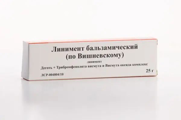 ЛИНИМЕНТ БАЛЬЗАМИЧЕСКИЙ ПО ВИШНЕВСКОМУ (туба) 25г N1 (Тульская Ф.Ф., РФ)