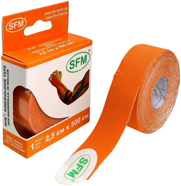 ТЕЙП-Кинезио бинт фиксирующий 2.5х500см оранж (СФМ Госпиталь Продактс, ГЕРМАНИЯ)