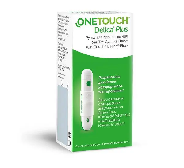 РУЧКА One Touch Delica Plus для прокалывания (ДЖНС&ДЖНС (ДИАБЕТ), ЯПОНИЯ)