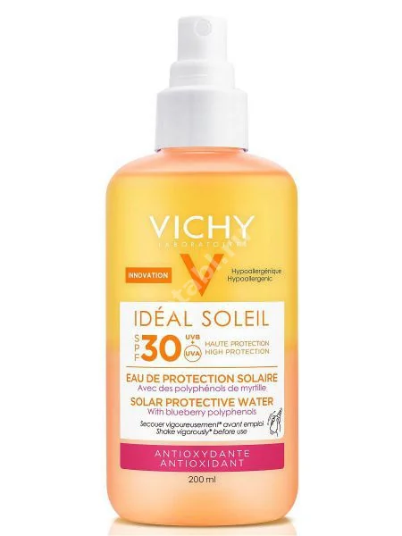 ВИШИ (VICHY) Идеал Солейл спрей для тела солнцезащит SPF30 двухфазный с антиоксид. 200мл (Косметик Актив Продюксьон, ФРАНЦИЯ)